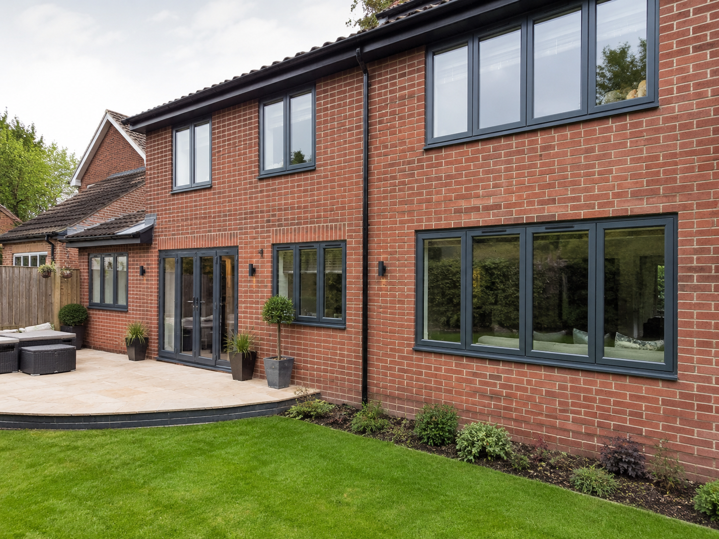 grey casement windows fitted by Lion Guard