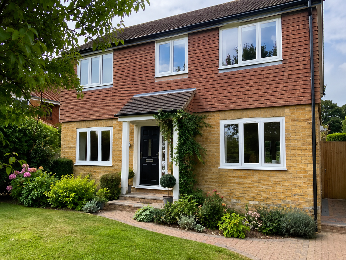 white uPVC replacement windows in Swansea